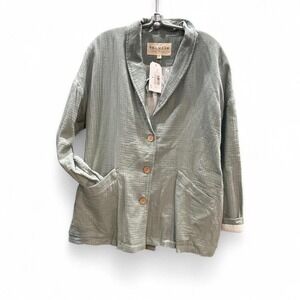 Women's oversized blazer sage green NWT by Promesa size M (M5) 24" ptp